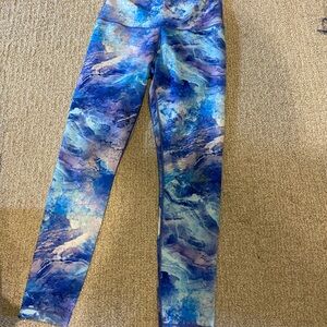Blue and Purple Abstract Leggings